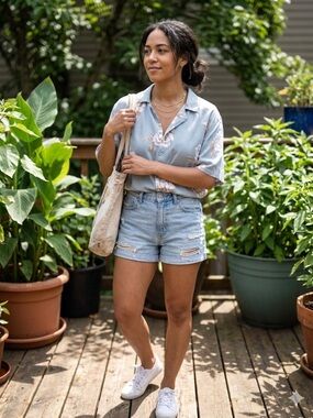 Hollister Y2K Viscose Floral Short Sleeve Button Down Shirt Normcore Boho XL